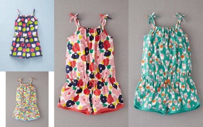 GIRLS EX MINI BODEN JUMPSUIT PLAYSUIT ROMPER VEST SHORTS 18-24 2 3 4 5 6 YEARS
