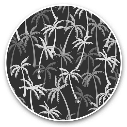 2 x Vinyl Stickers 20cm (bw) - Cool Palm Tree Surf Style  #35572