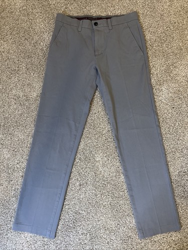 J.M. Haggar Luxury Comfort Casual Pant Slim Fit Gray Mens SZ 31x32