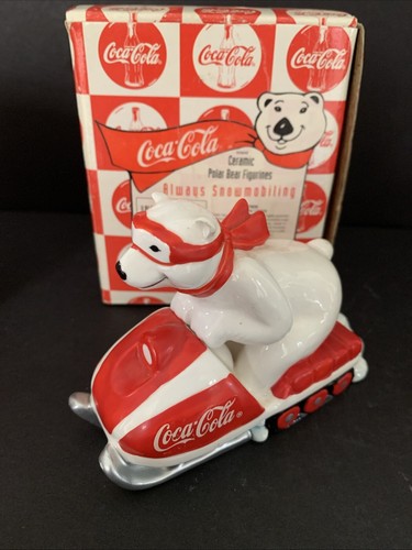 Coca Cola Polar Bears 4 Figurines 1995 Enesco Porcelain Vintage - Picture 20 of 21