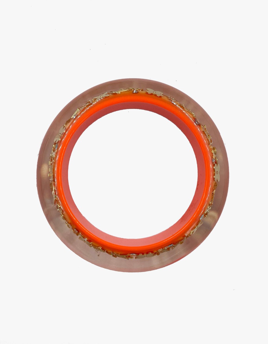 Louis Vuitton Inclusion Bangle Bracelet Orange W/Gold LV  display picture 1