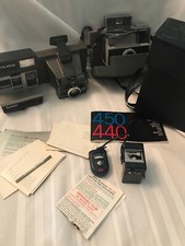 3 Vintage Polaroid Cameras 440 Sun600 Colorpack Lot Untested