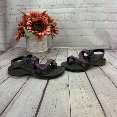 woman's chaco Classic Sandals eco tread sz 6 gorpcore outdoor purple geometric