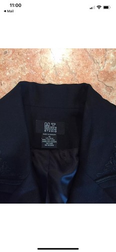Women's MORGAN TAYLOR STUDIO 100% WOOL Black BLAZER SIZE 10 - Picture 6 of 6