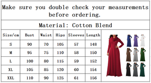 Womens-Long-Sleeve-Turtleneck-Casual-Plain-Long-Maxi-Dress-Shirt-Dress-Plus-Size