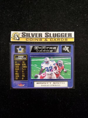 2001 Emmitt Smith Fleer eX E-Xtra Yards #8 of 10 EY Dallas Cowboys