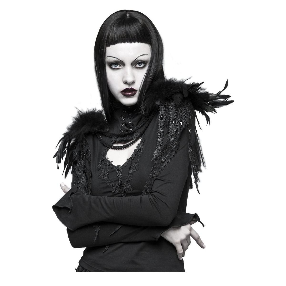 Feather Raven Black Pirate Costume Accessory Feather Raven Black Pirate Costume Accessory