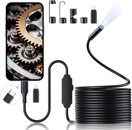 Pipe Inspection Camera Endoscope Video Sewer Drain Cleaner Waterproof Snake USB - Picture 8 of 8