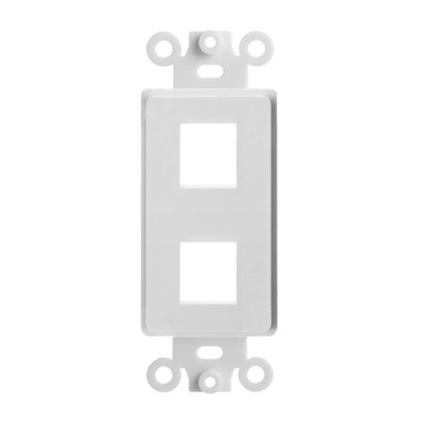 Keystone Wall Plate Insert 2 Port Jack fits Decora Wallplate USB RJ45 Cat5 Cat6