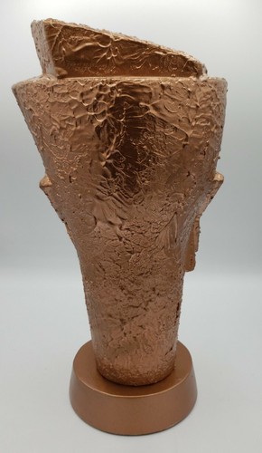 Vintage Lindsey B Balkweill Style Textured Gold Color Deco 14" - Picture 4 of 7