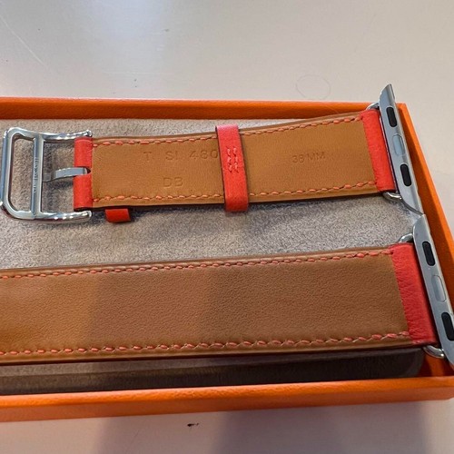 Hermes Apple Watch Double Tour Leather Band Capucine 38mm 40mm 41mm Used - 第 6/6 張圖片