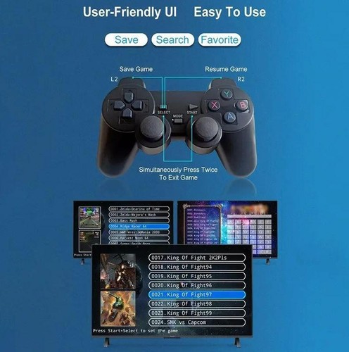 8K Video Quad-core Android TV Box 10000+ Game Console Retro Stick Dual System - Photo 8/10