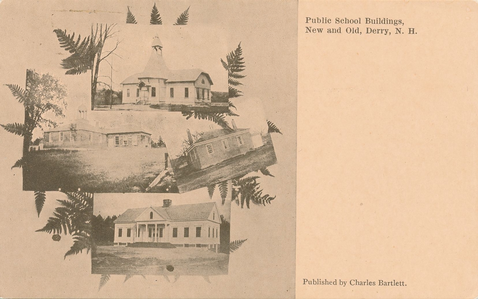 DERRY NH Public School Building New and Old Postcard eBay