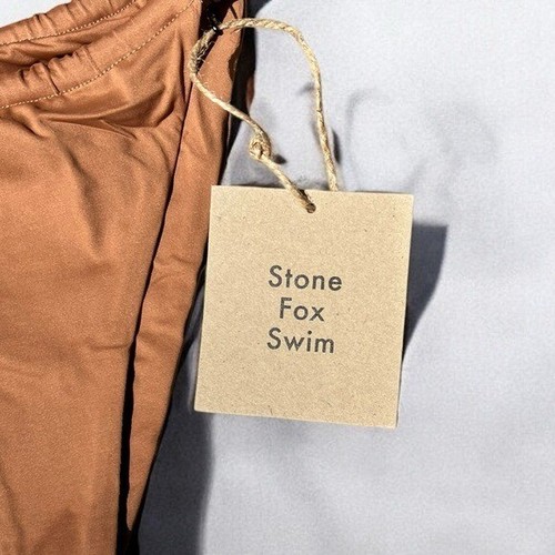 🌻NEW w.tags REVOLVE Stone Fox Swim Bijou Rawhide Brown Cheeky Bikini Bottom XL - Picture 5 of 11