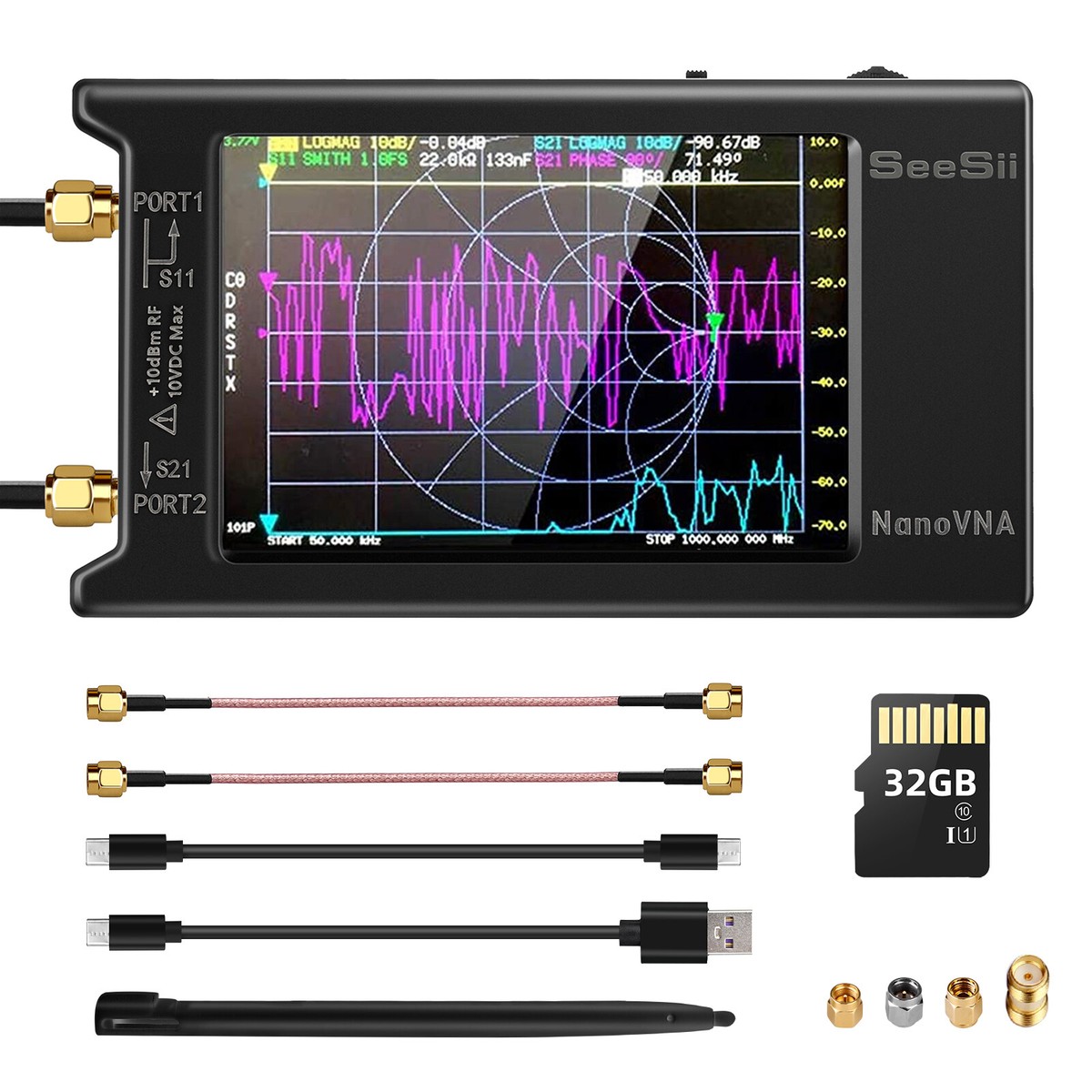 NanoVNA-H4 V4.3 Vector Network Analyzer 10KHz-1.5GHz VHF HF UHF