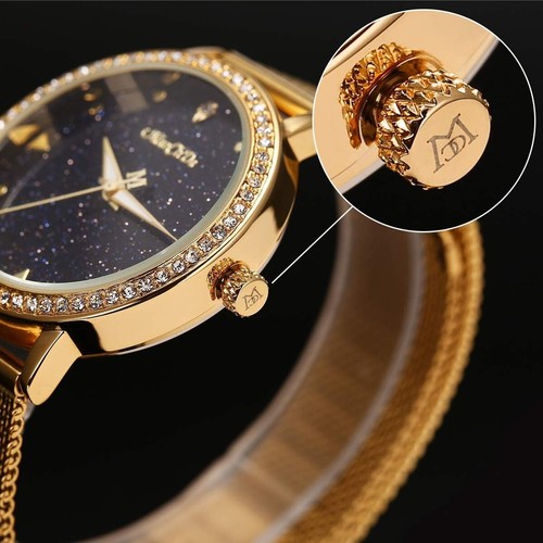 Versátil Juego de Reloj para Mujer: Elegante Diseño de Oro Rosa con Pulsera Grabada - Imagen 5 de 8