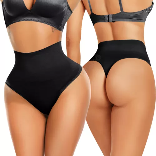 Women Tummy Control Body Shaper Trainer High-Waist Thong Panty Boned Shapewear - Picture 15 of 21
