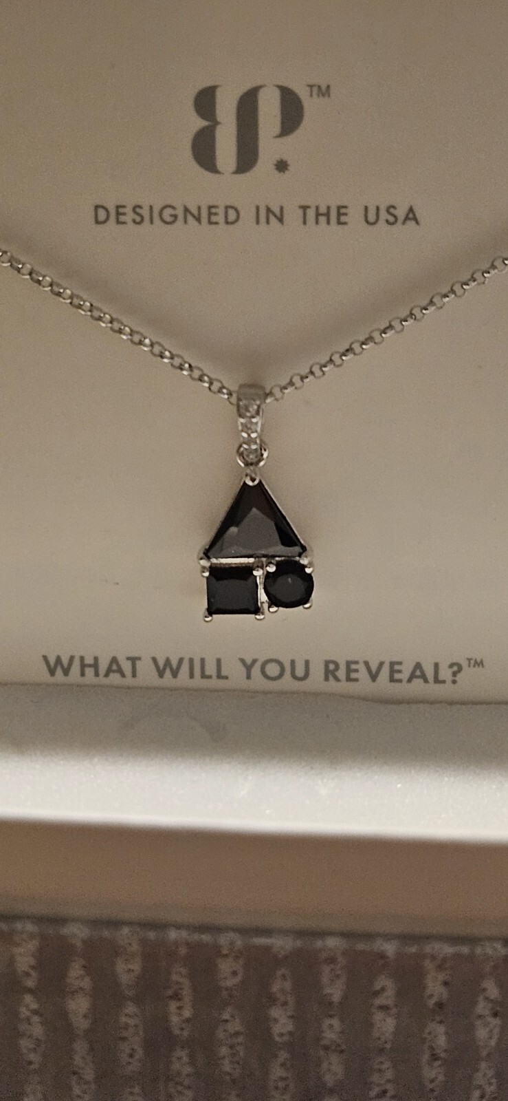 BP Sterling Club Necklace RBP7717 Black Onyx Cubic Zirconia .925 Sterling Silver