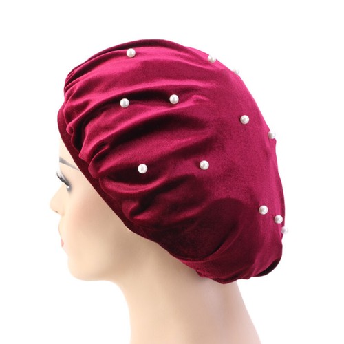 Muslim Women Hijab Hat Velvet Turban Head Wrap Hair Loss Chemo Bonnet Cap Cover - Picture 26 of 26