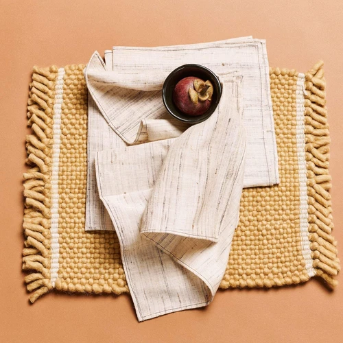 Kora Peace Silk Handloom Napkin - Thumbnail 5