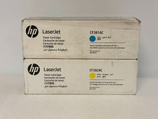 2 Genuine HP 312A LaserJet Pro M476 Cyan and Yellow Toners CF381AC, CF382AC