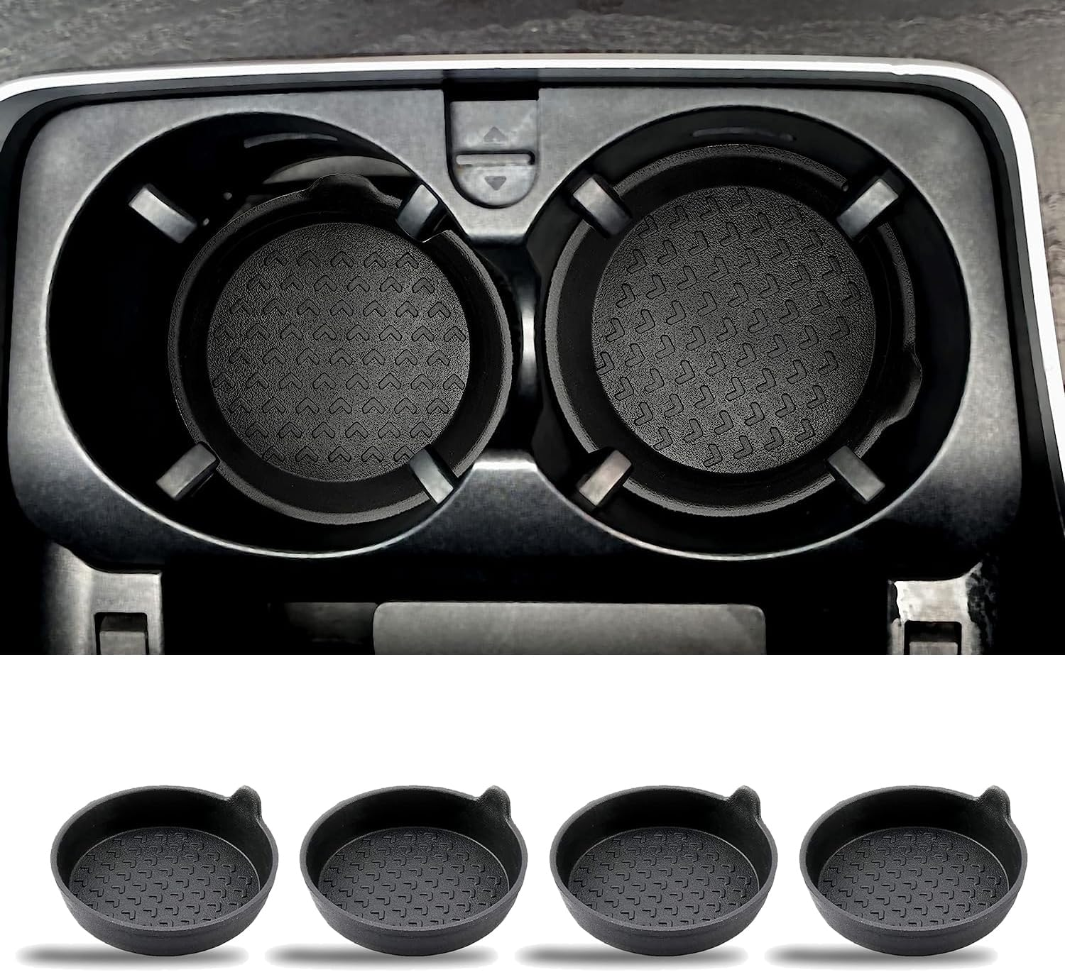 4 PCS Car Cup Hplder Coaster, Universal Vehicle Coasters, Silicone Coasters for