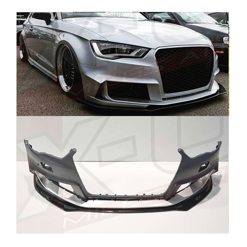 Front Lower Splitter Lip Extension Black FRP For Audi RS3 8V 2012-2015 - Picture 4 of 4