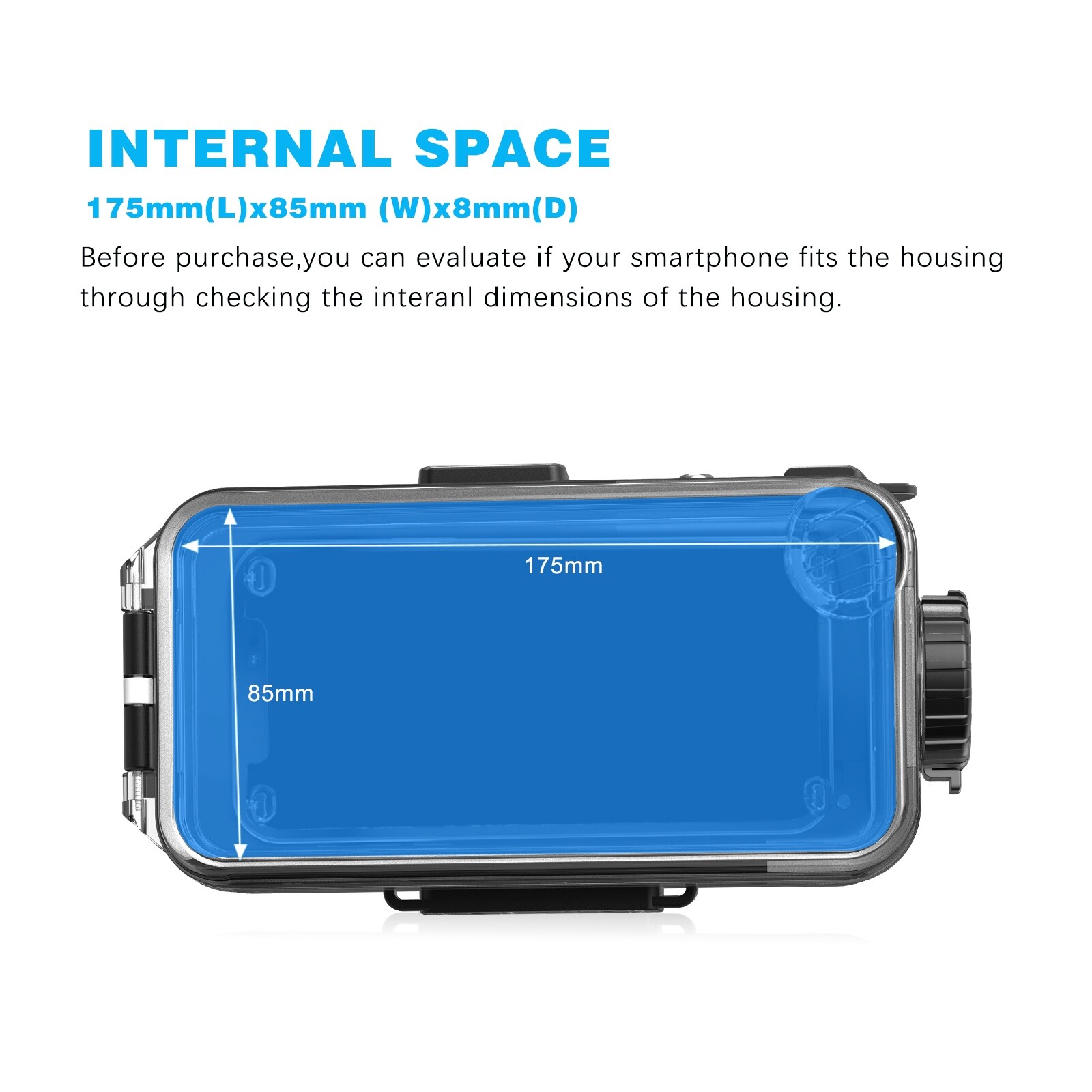 Seafrog 130ft/40m Professional Diving Phone Case for Swimming Snorkeling Access