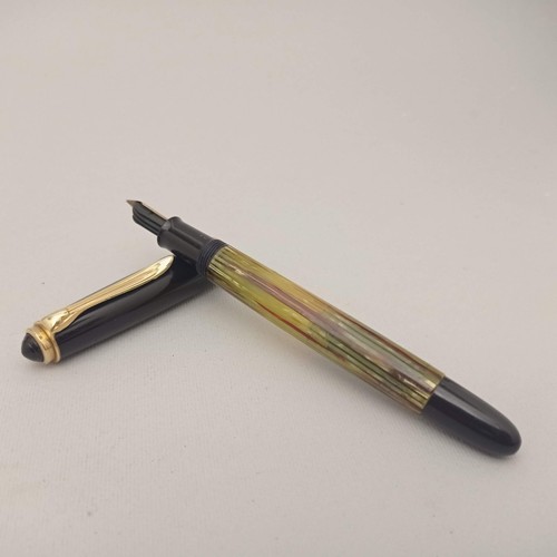 PELIKAN 400NN Piston Tortoise Fountain Pen 14k F Flex Nib Vintage Excellent RARE - Picture 10 of 13