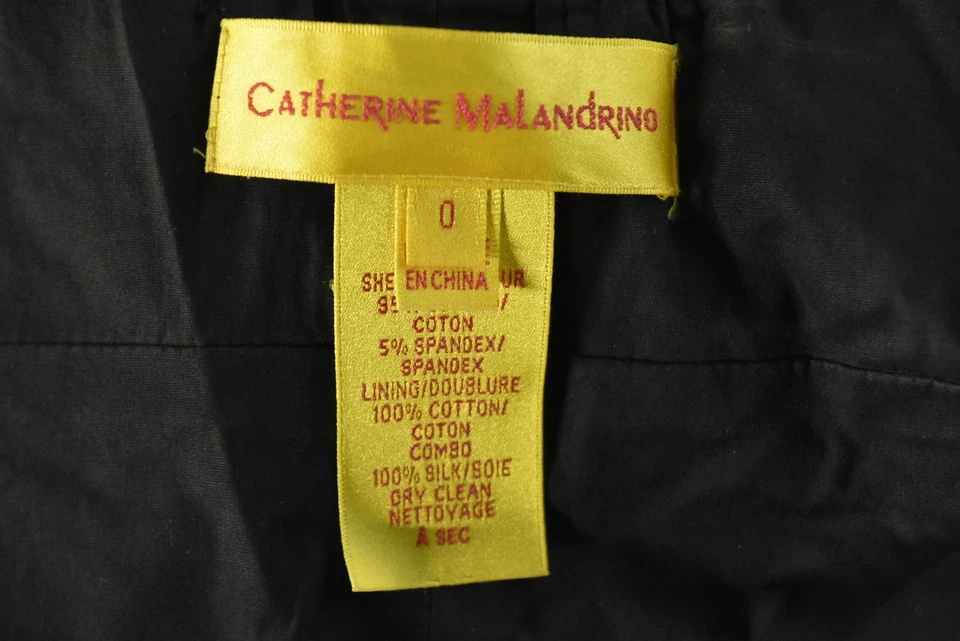 Женское платье Catherine Malandrino размер 0 черное без бретелек длина до колена - Изображение 4 из 4