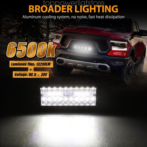 2x 7inch 30000LM LED Work Light Bar Flood Spot Pod Offroad Fog Driving ATV Truck - Picture 3 of 11