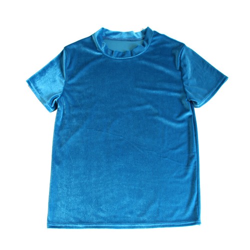 Hot Summer T-shirt Streetwear Tops Mens Velour Vintage O Neck Short Sleeve Tees - Picture 14 of 35