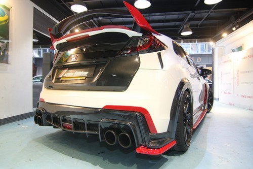 Real Carbon Fiber under spoiler body kit fit for Honda 2015 Civic Type-R FK2 - Picture 8 of 8