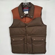 Down Designs Womens Puffer Vest Size S Brown Gorpcore Outdoors Hiking Utility