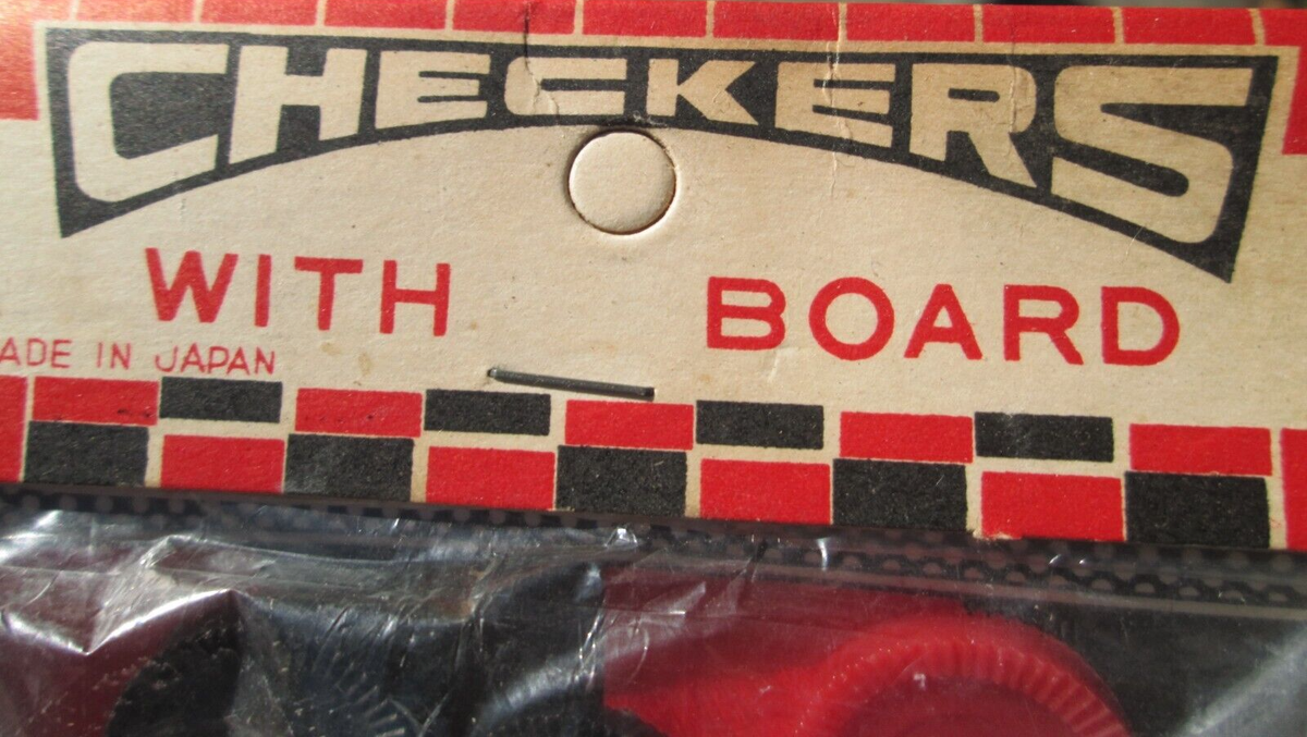 Vintage Made In Japan Checkers With Board Game In The Original
