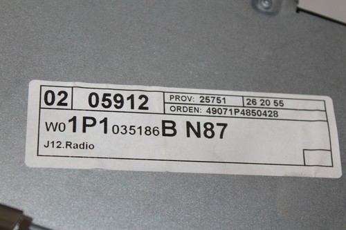 Radio Seat Leon 1P 1P1035186B Autoradio CD MP3 - Picture 2 of 3
