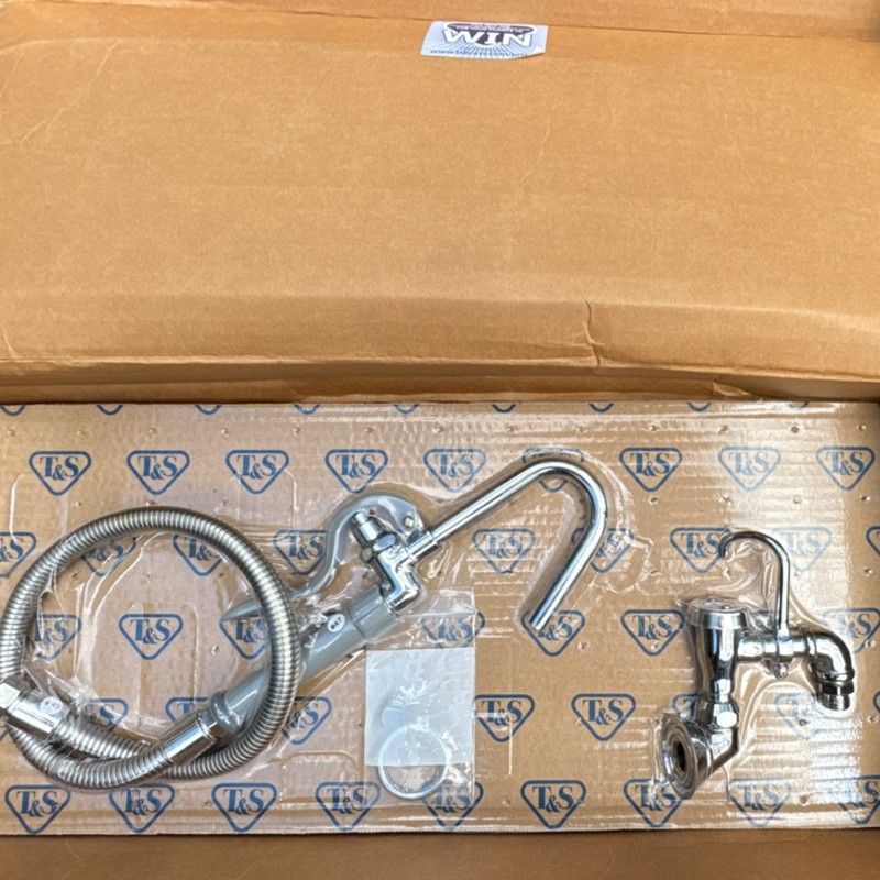 T&S B-0600-36H Pot Filler Wall Mount Vacuum Breaker Stainless Steel Hose