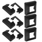  6 Pcs Black Foot Cover Deck Railing Shoe Decorative Fence Post Skirt