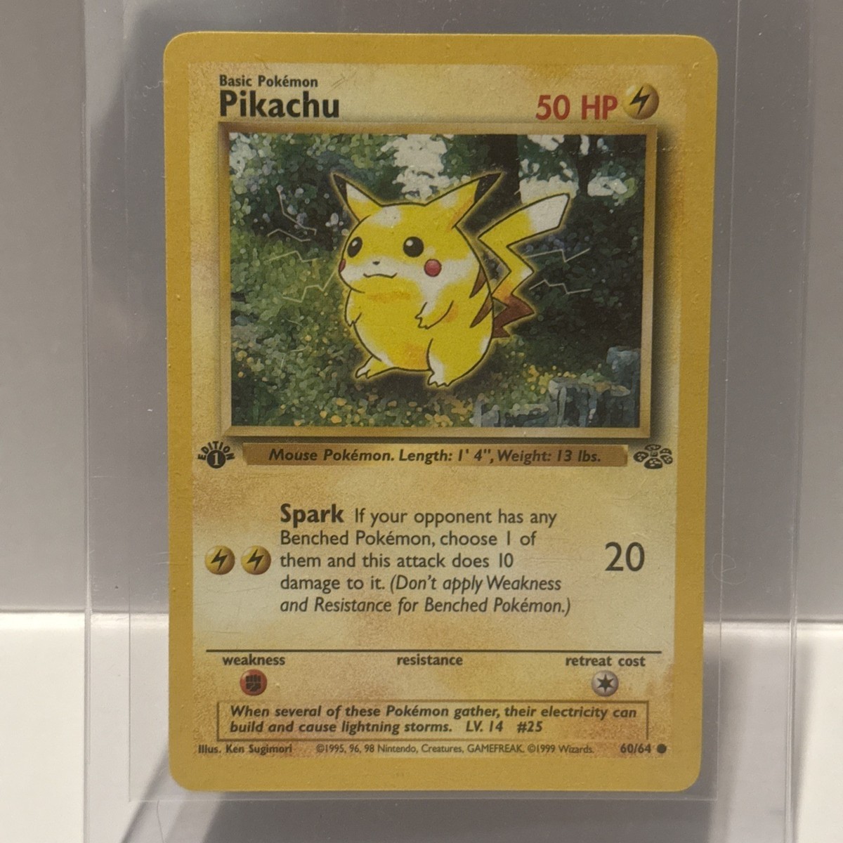 💎 1999 1ST EDITION POKEMON PIKACHU JUNGLE - #60 ENGLISH (b4 ISent