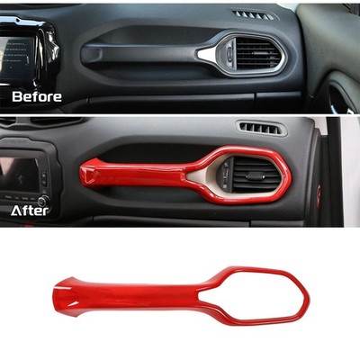 Interior Co-pilot Dashboard Handle Decor Cover Trim for Jeep Renegade 2015+ Red