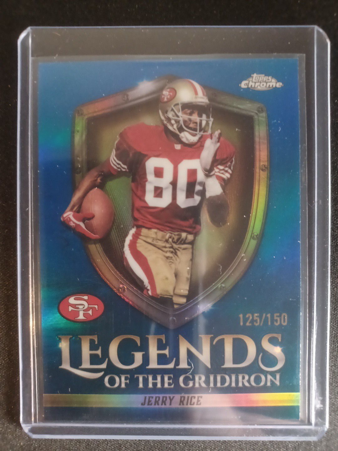 2025 Topps Chrome - Legends of the Gridiron Jerry Rice #LOG-21 Blue Refractor...