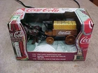 Vintage 1999 Coca-Cola 1:43 Die-Cast Horse Drawn Wagon Bank NIB Coke Collectible