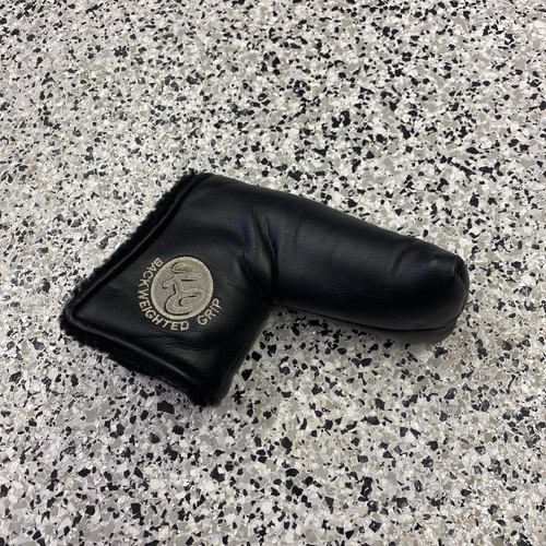 Kirk Currie Blade Putter Head Cover Black Back weighted Grip