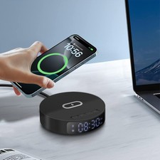 Wireless Charger Digital Alarm Clock For iPhone Air 17 16e Samsung S25 Ultra S24