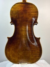 Guarneri Model 4/4 handmade one-piece-back violin, Dark varnish, with case