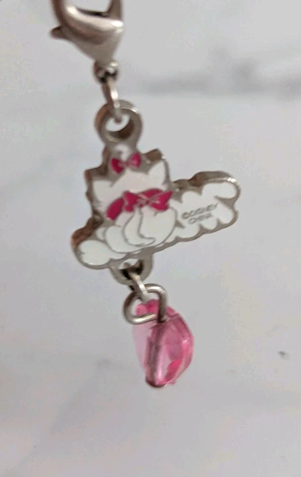 Disney Aristocats Marie Cat Clip on Charm Pulsera Doble Cara Cuentas Cristal Foto 4 de 4