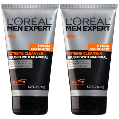 L'Oreal Paris Men Expert Hydra Energetic Daily Facial Cleanser with Charcoal, 2