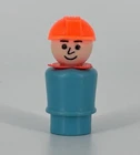 Vintage Fisher Price little people blue construction worker man