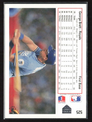 1991 Upper Deck #525b George Brett - NM/MT+ - Picture 2 of 2