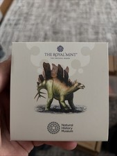 Silver Proof 50p Coin Stegosaurus 2024 Dinosaur Iconic Specimens Royal Mint Ltd